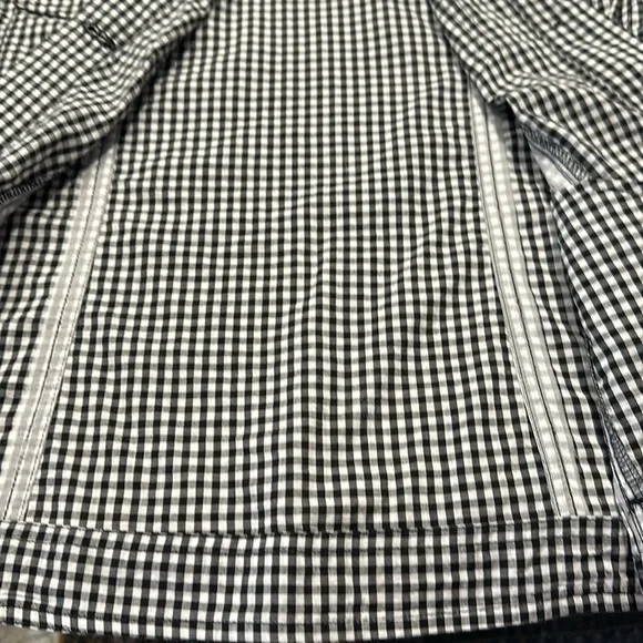 Chico’s Black and White Checkered Blouse—Size 1–100% Cotton - Picture 8 of 9